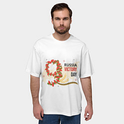 Футболка оверсайз мужская 9 мая - russia victory day, цвет: 3D-принт — фото 2