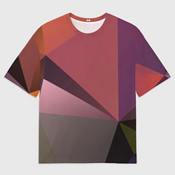 Мужская футболка оверсайз Разные треугольники и геометрия