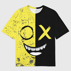 Мужская футболка оверсайз Смайлик с улыбкой