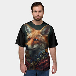 Футболка оверсайз мужская Рыжий лис, цвет: 3D-принт — фото 2