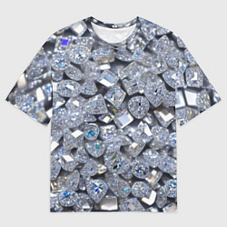 Футболка оверсайз мужская Россыпь бриллиантов, цвет: 3D-принт
