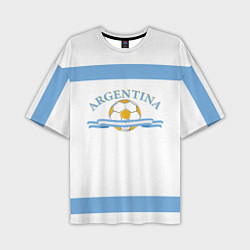 Футболка оверсайз мужская Аргентина форма, цвет: 3D-принт
