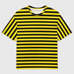 Мужская футболка оверсайз Черно-желтые осиные полосы