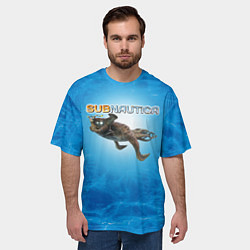 Футболка оверсайз мужская Subnautica приключение, цвет: 3D-принт — фото 2