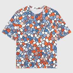 Футболка оверсайз мужская Красочная мозаика, цвет: 3D-принт