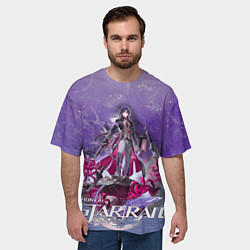 Футболка оверсайз мужская Блэйд из хонкай стар рейл, цвет: 3D-принт — фото 2