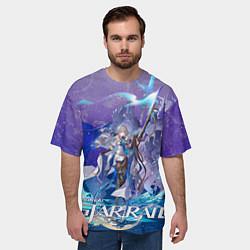 Футболка оверсайз мужская Броня Хонкай Стар Рейл, цвет: 3D-принт — фото 2