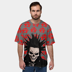 Футболка оверсайз мужская Дохлый панк, цвет: 3D-принт — фото 2