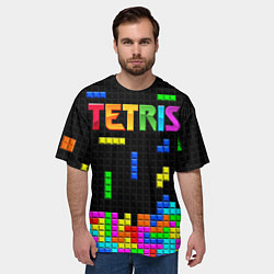 Футболка оверсайз мужская Фильм Тетрис с логотипом, цвет: 3D-принт — фото 2
