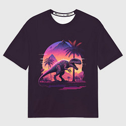 Футболка оверсайз мужская Retrowave Trex, цвет: 3D-принт