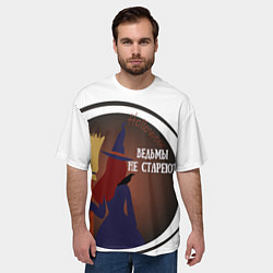 Футболка оверсайз мужская Ведьма и ночь, цвет: 3D-принт — фото 2