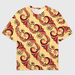 Футболка оверсайз мужская Винтажный растительный орнамент, цвет: 3D-принт