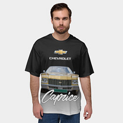 Футболка оверсайз мужская Американская машина Chevrolet Caprice 70-х годов, цвет: 3D-принт — фото 2
