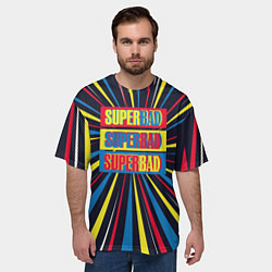 Футболка оверсайз мужская Супер плохой, цвет: 3D-принт — фото 2