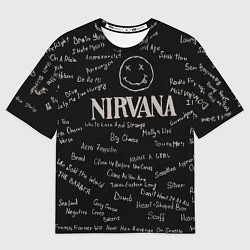 Футболка оверсайз мужская Nirvana pattern, цвет: 3D-принт