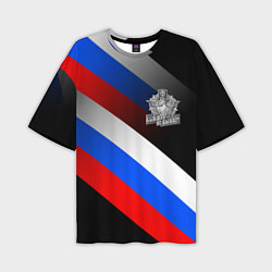 Мужская футболка оверсайз Пограничные войска - флаг РФ