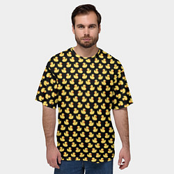 Футболка оверсайз мужская Уточки паттерн, цвет: 3D-принт — фото 2