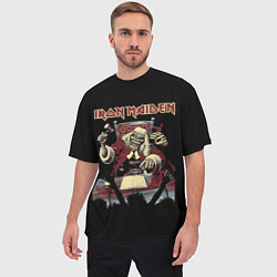 Футболка оверсайз мужская Iron Maiden - судья, цвет: 3D-принт — фото 2