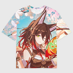 Футболка оверсайз мужская Хонкай Стар Рейл: Тинъюнь, цвет: 3D-принт