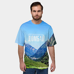 Футболка оверсайз мужская Домбай, цвет: 3D-принт — фото 2
