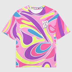 Мужская футболка оверсайз Barbie Totally Hair - ретро костюм