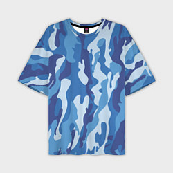 Мужская футболка оверсайз Blue military