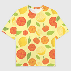 Мужская футболка оверсайз Цитрусовый рай