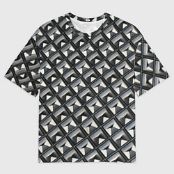 Мужская футболка оверсайз Текстура металла