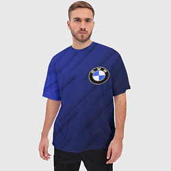 Футболка оверсайз мужская BMW градиент, цвет: 3D-принт — фото 2