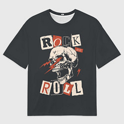 Футболка оверсайз мужская Rock - молнии из глаз, цвет: 3D-принт