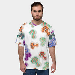 Футболка оверсайз мужская Вопросики, цвет: 3D-принт — фото 2