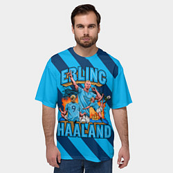 Футболка оверсайз мужская Эрлинг Холанд ФК Манчестер Сити 9, цвет: 3D-принт — фото 2