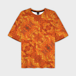 Футболка оверсайз мужская Пламенный пожар, цвет: 3D-принт