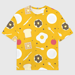 Мужская футболка оверсайз Вкусный завтрак