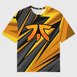 Мужская футболка оверсайз Fnatic - киберспорт желтый