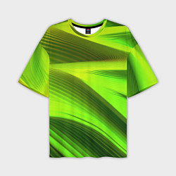 Футболка оверсайз мужская Светлый зеленый абстрактный фон, цвет: 3D-принт