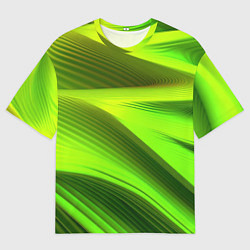 Футболка оверсайз мужская Светлый зеленый абстрактный фон, цвет: 3D-принт