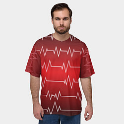 Футболка оверсайз мужская Pulse, цвет: 3D-принт — фото 2