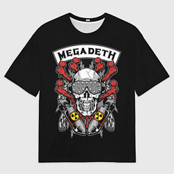 Мужская футболка оверсайз Megadeth - ядерный череп
