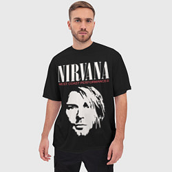 Футболка оверсайз мужская Nirvana - Kurt Cobain, цвет: 3D-принт — фото 2
