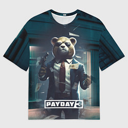 Футболка оверсайз мужская Payday 3 bear, цвет: 3D-принт