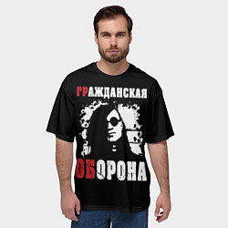 Футболка оверсайз мужская Гражданская Оборона Е Летов, цвет: 3D-принт — фото 2