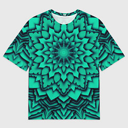 Мужская футболка оверсайз Мандала анахата чакра