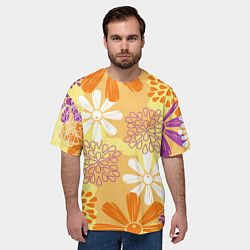 Футболка оверсайз мужская Ромашкин день, цвет: 3D-принт — фото 2