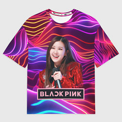 Футболка оверсайз мужская Blackpink Rose, цвет: 3D-принт