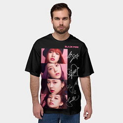 Футболка оверсайз мужская Blackpink Autographs, цвет: 3D-принт — фото 2