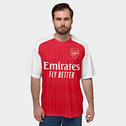 Футболка оверсайз мужская Тьерри Анри Арсенал Лондон форма домашняя, цвет: 3D-принт — фото 2