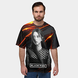 Футболка оверсайз мужская Jisoo gold, цвет: 3D-принт — фото 2