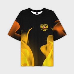 Мужская футболка оверсайз Russian style fire