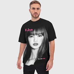 Футболка оверсайз мужская Blackpink Lisa Portrait, цвет: 3D-принт — фото 2